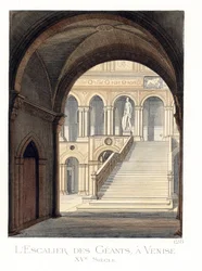 Escalera de los Gigantes del Palacio Ducal, Venecia (Italia)