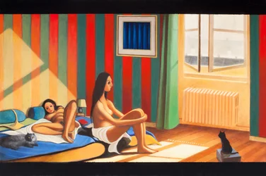 Amor por la tarde, 2016 (óleo sobre panel de madera)