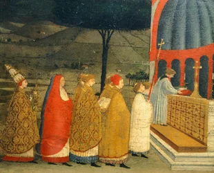Predela del Milagro de la Hostia Profanada de Paolo Uccello (1397-1475), detalle
