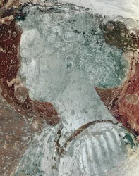 Escenas de la vida monástica: cabeza de ángel (detalle)