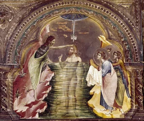 El bautismo de Jesús (detalle)