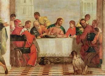 El Banquete en la Casa de Leví, 1573 (detalle)