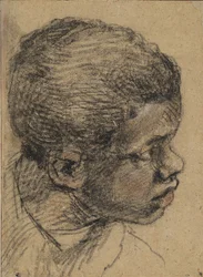 Cabeza de un niño negro, siglo XVI
