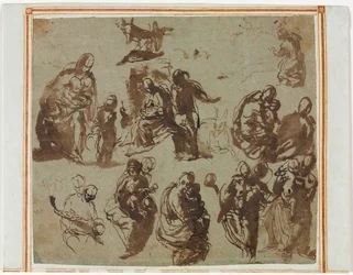 Varios bocetos de la Virgen y el Niño, c. 1580