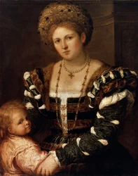 Retrato de una dama con un niño