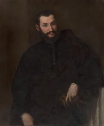 Retrato de un Hombre (Con un Fragmento de Columna Antigua)