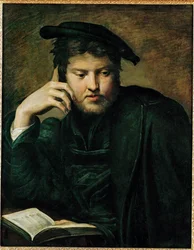 Hombre con libro, primeros trabajos ...