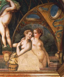 Par de ninfas, del Mito de Diana y Acteón