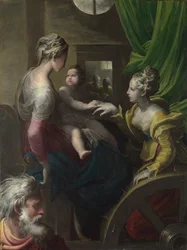 ""El matrimonio místico de Santa Catalina de Siena"" Pintura de Francesco Mazzola Il Parmigianino dit Le Parmesan (1503-1540) 1527-1531 Galería Nacional de Londres
