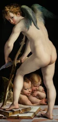 Esculpir con arco Amor"
"