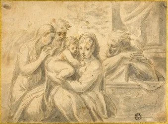 Sagrada Familia con María Magdalena y Santo Varón