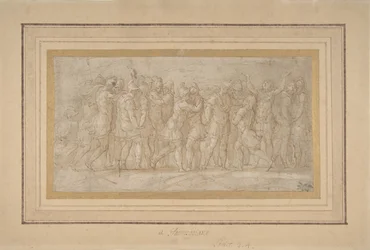 Guerreros romanos o griegos celebrando después de una victoria, 1503-40