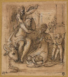 La Natividad con el sueño de José