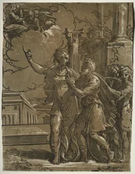 Sibila Tiburtina y el Emperador Augusto, c. 1527-1530