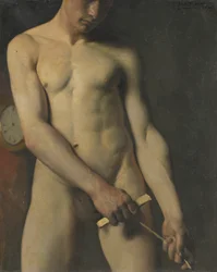 estudio desnudo de un hombre