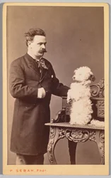 Retrato de un hombre y su perro, c. 1880