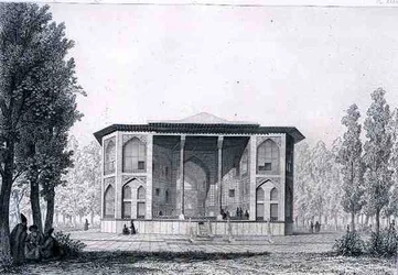 Pabellón de los Ocho Paraísos, en Isfahan, de 