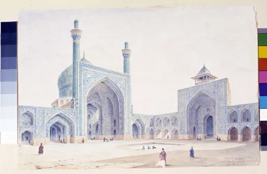 Vista del interior del patio de la Gran Mezquita de Isfahan