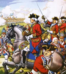 Guardias británicos contra los franceses