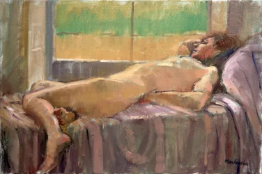 Desnudo recostado (óleo sobre lienzo)