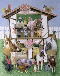 Animal Playhouse (óleo sobre lienzo)