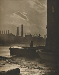 Old Queenhithe, una vez el principal muelle del puerto de Londres, c1935