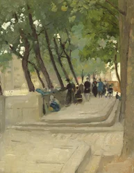 El mercado de libros en la orilla izquierda, París, c.1900