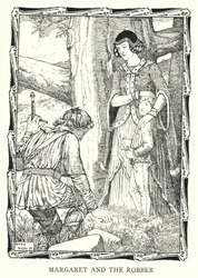 La reina Margarita y el ladrón (litografía)