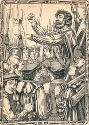 Ket The Tenner Dirigiéndose a Sus Seguidores, 1902