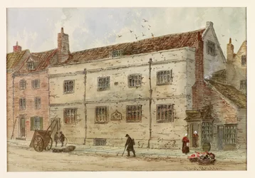 Old Grammar School, finales del siglo XIX-principios del XX (acuarela y lápiz)