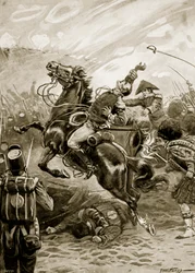 Muerte de Sir Edward Pakenham, ilustración de 