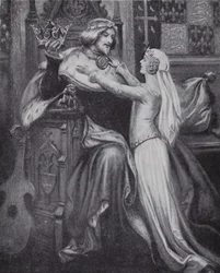 El rey Ricardo II con la joven Isabel de Valois