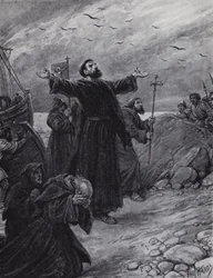 San Agustín llegando a Kent, año 597