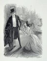 Ilustración de "El retrato de Dorian Gray" de Oscar Wilde (1854-1900), grabado por E. d