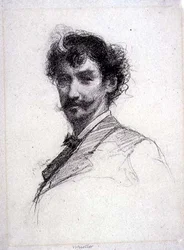 Retrato de James Abbott McNeill Whistler (1834-1903) (fotograbado)