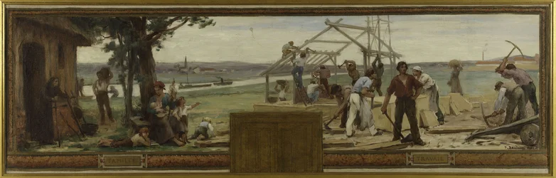 Boceto para el ayuntamiento de Saint Maur-des-Fossés: Familia y trabajo