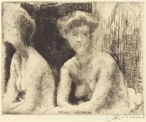 Mujer Desnuda junto a un Espejo, 1889