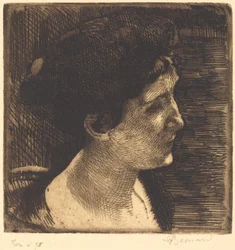Mujer en perfil completo Grand profil de femme, 1892