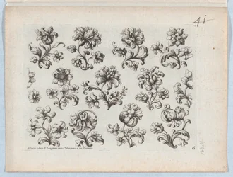 Serie de Pequeños Motivos Florales, Placa 6, ca. 1670-85
