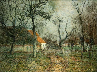 Granja en Knocke rodeada de árboles