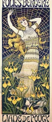 Cartel del espectáculo de la bailarina Liane de Pougy en Folies Bergere, París