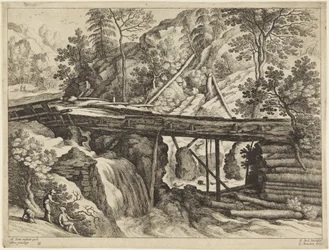 Puente y cascada