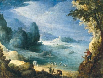 Paisaje con vistas a una bahía marina