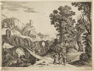 Tres hombres en un camino
