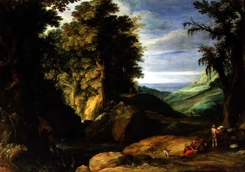 Paisaje con viajeros, c.1610-15
