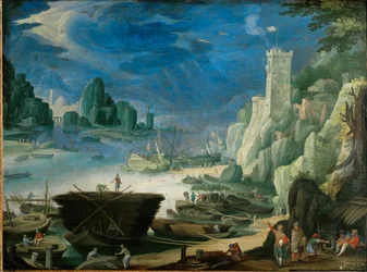 Pieza nocturna (óleo sobre cobre)
