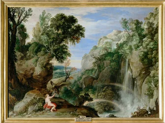 Paul Bril y P. P. Rubens: Paisaje con Hebe y Júpiter (pintura sobre lienzo)