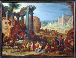 Ruinas y figuras ...