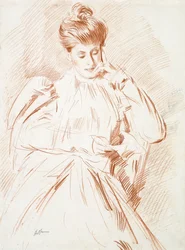 Retrato de Madame Helleu leyendo
