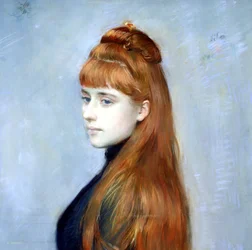 Retrato de Mademoiselle Alice Guerin (detalle)